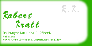 robert krall business card
